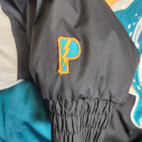 Miami Dolphins Puffer Jacket Vintage PRO PLAYER 75th Anniversary NFL Mens XXL - Picture 6 of 16